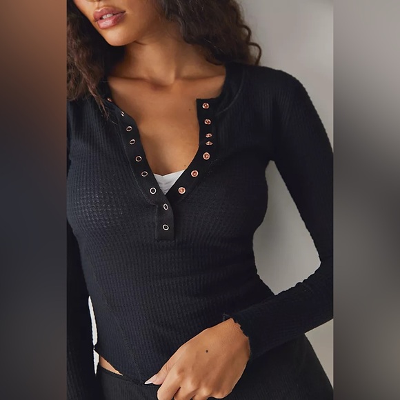 Free People Tops - free people one of the girls henley.